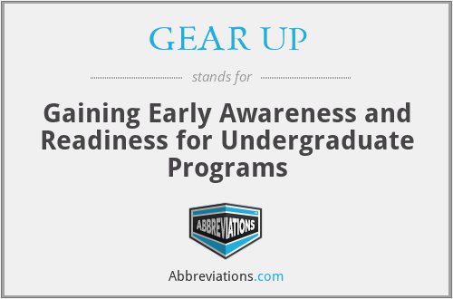 GEAR UP - Gaining Early Awareness and Readiness for Undergraduate Programs